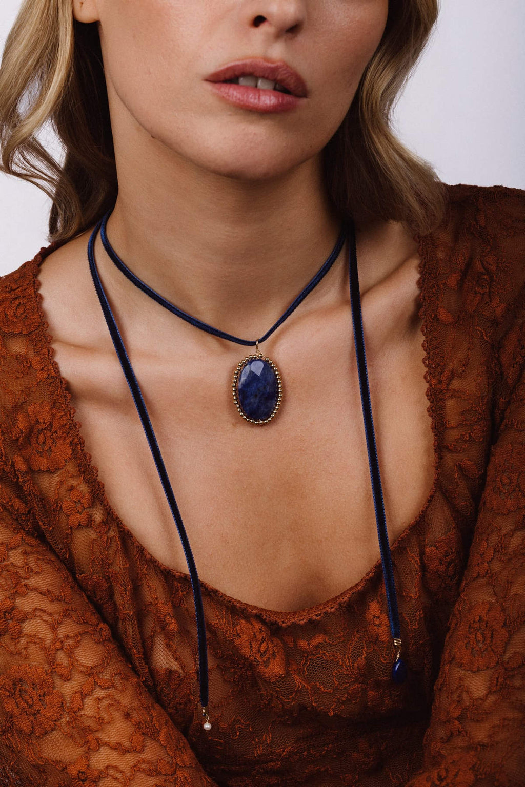 Antoinette Necklace - Dark Blue