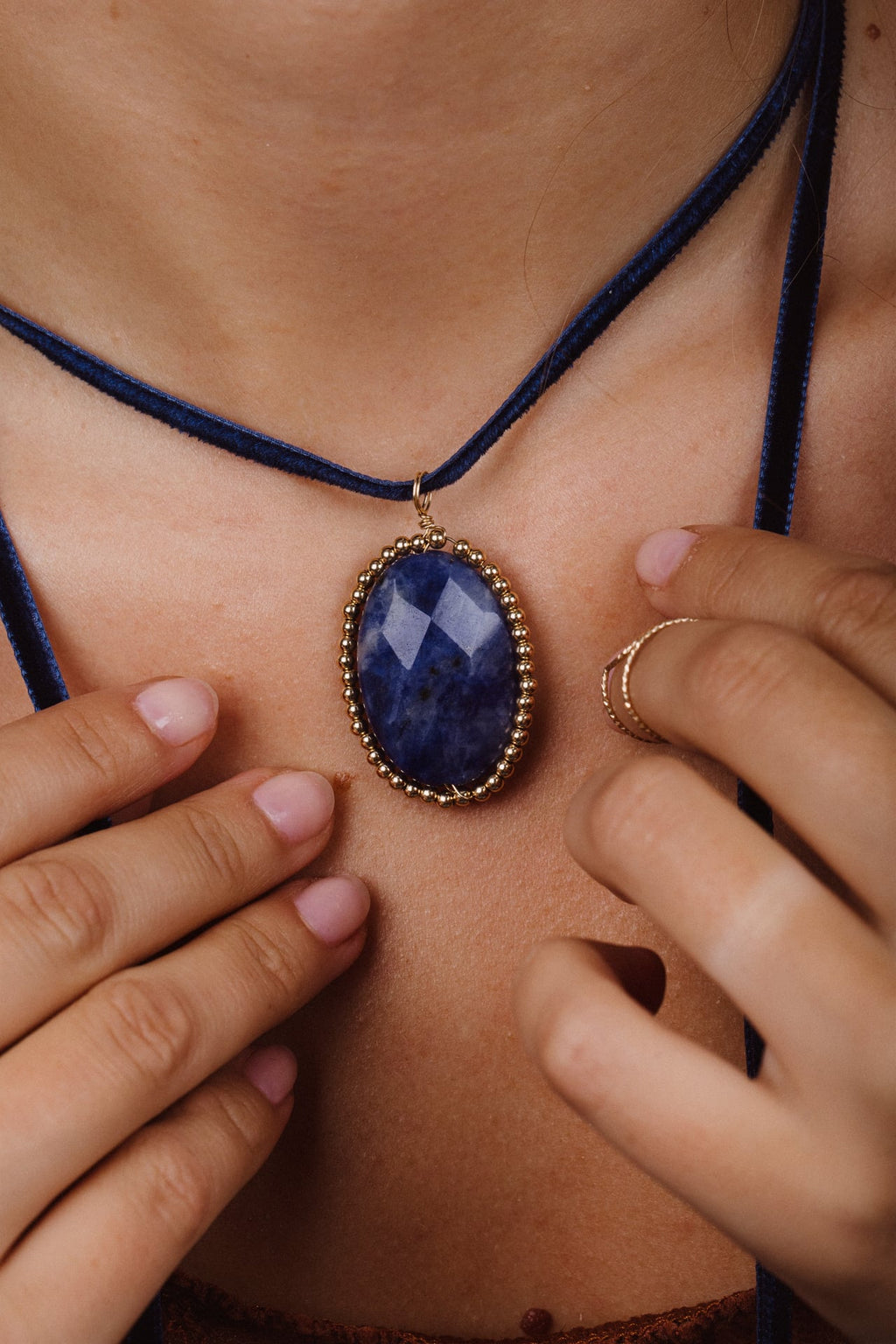 Joséphine Pendant - Sodalite