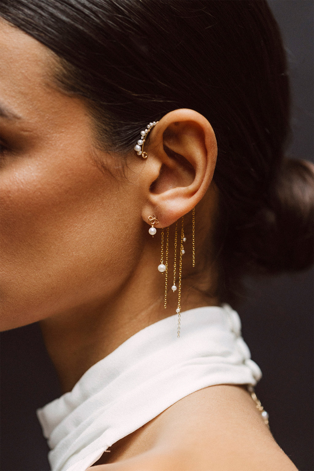 Fringe earrings - Envolée de perles