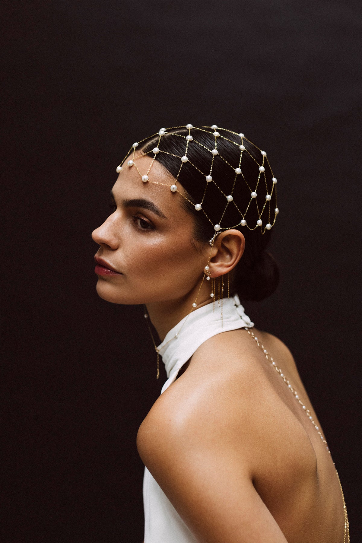 Toison Dorée head jewelry - Cultured pearls