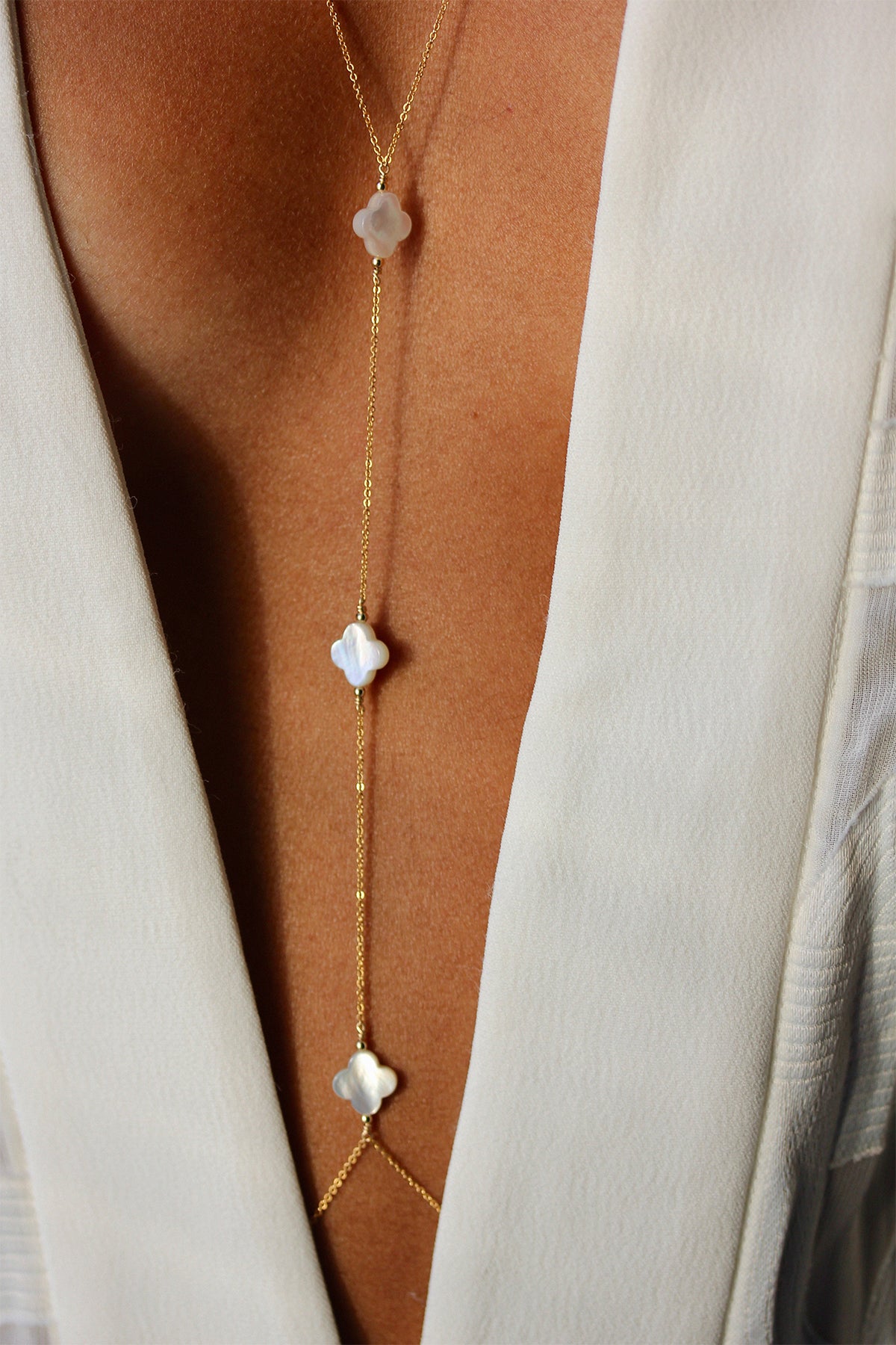 Swan body jewel - White pearl stars