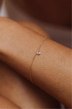Sita tassel chain bracelet - 750‰ gold white diamond
