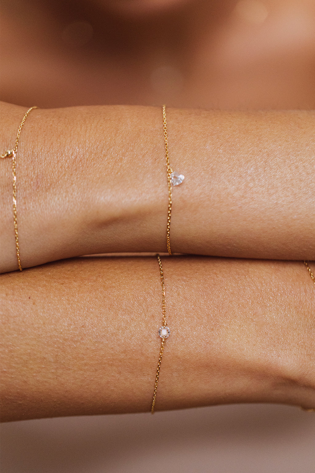 Oriana chain bracelet - 750‰ gold White diamond