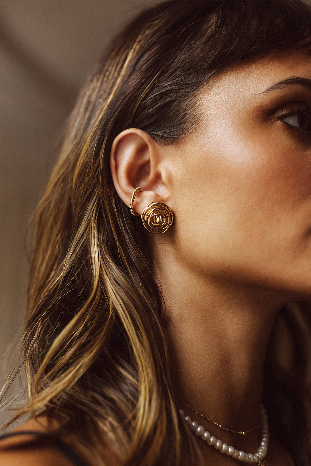 Ear cuff Perlé