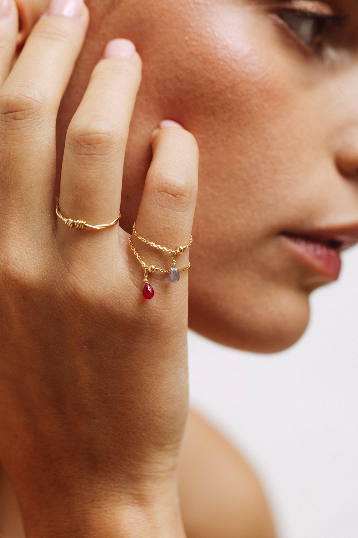 Mia Ring – 750‰ Gold – White Sapphire