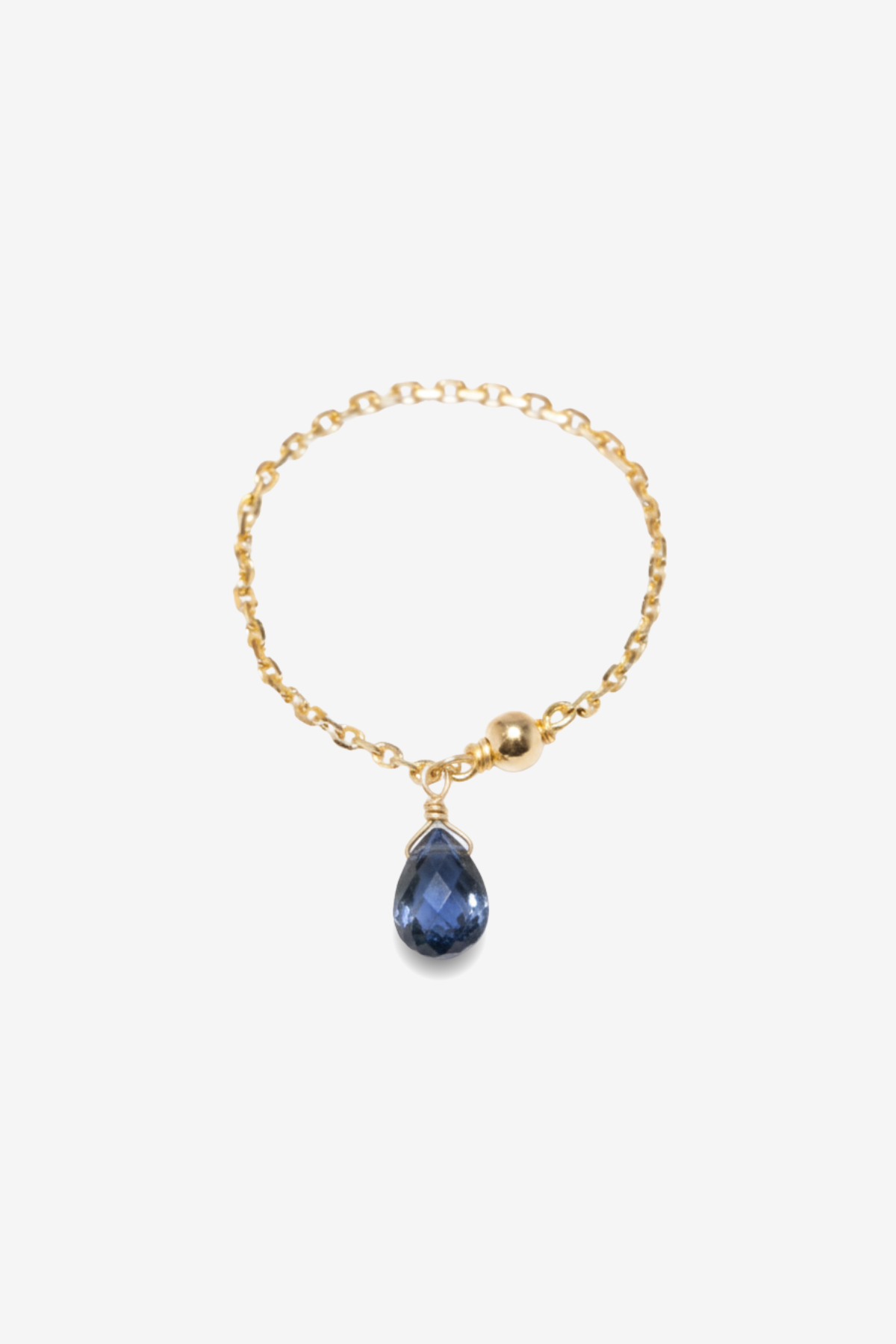 Mia Ring – 750‰ Gold – Dark Blue Sapphire
