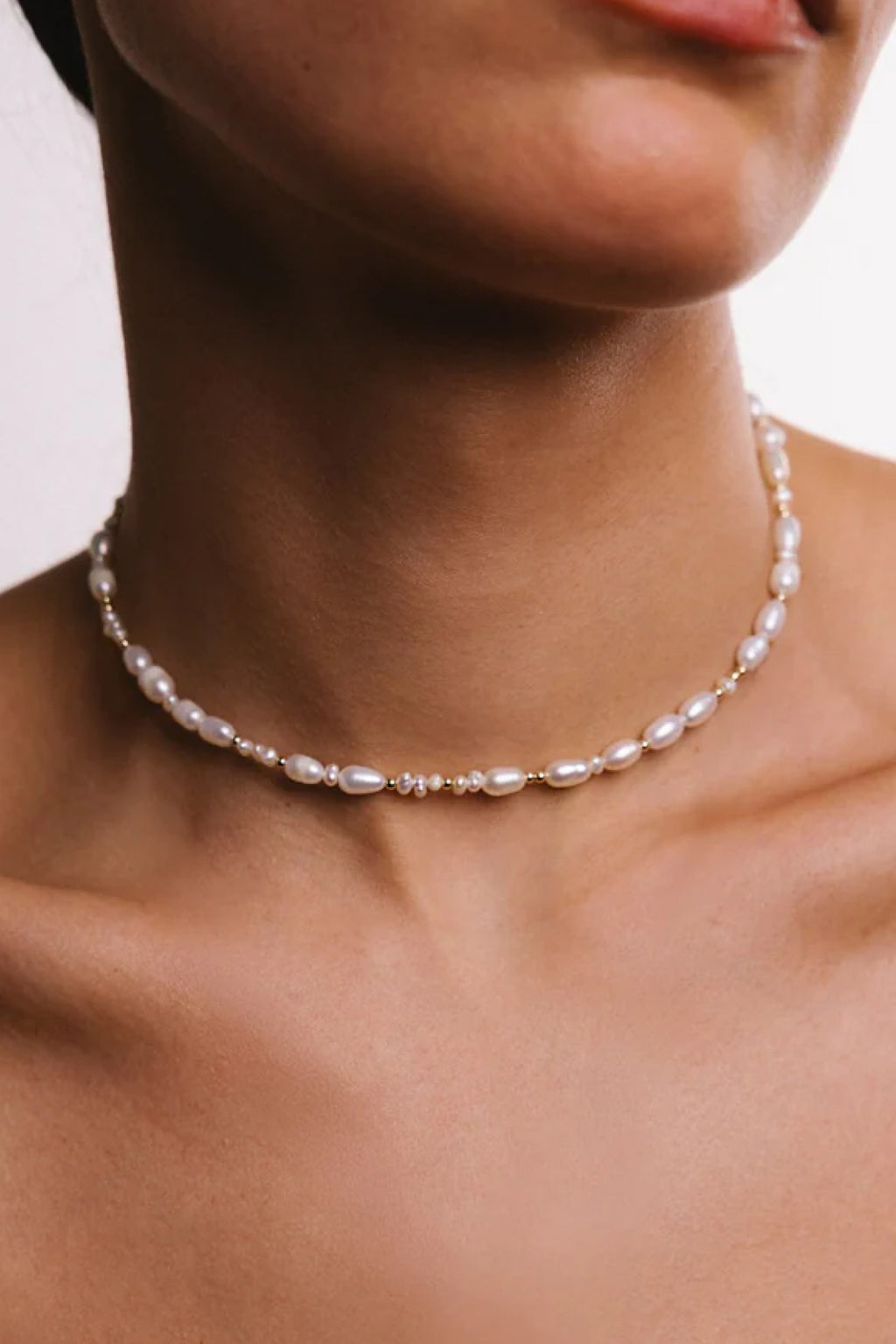 Rice Grain Necklace &amp; Bracelet Set