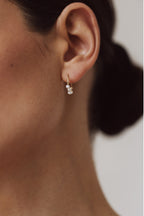 Mini lace creoles - Cultured pearls