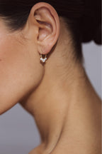 Mini lace creoles - Cultured pearls