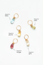 Mia Pendant - 18k Gold - Light Blue Sapphire