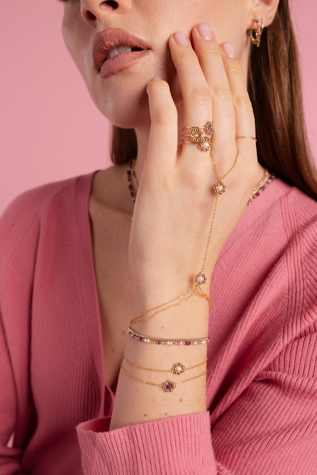 Daisy Bracelet - Cultured Pearl