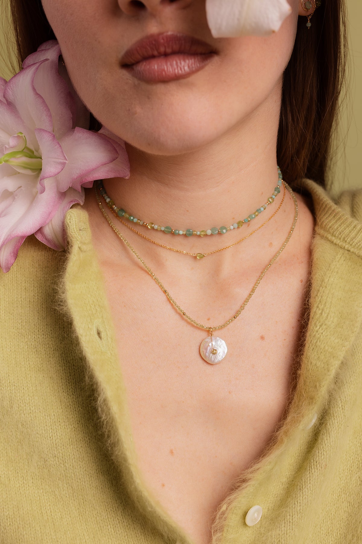 Mirée Pendant - Peridot