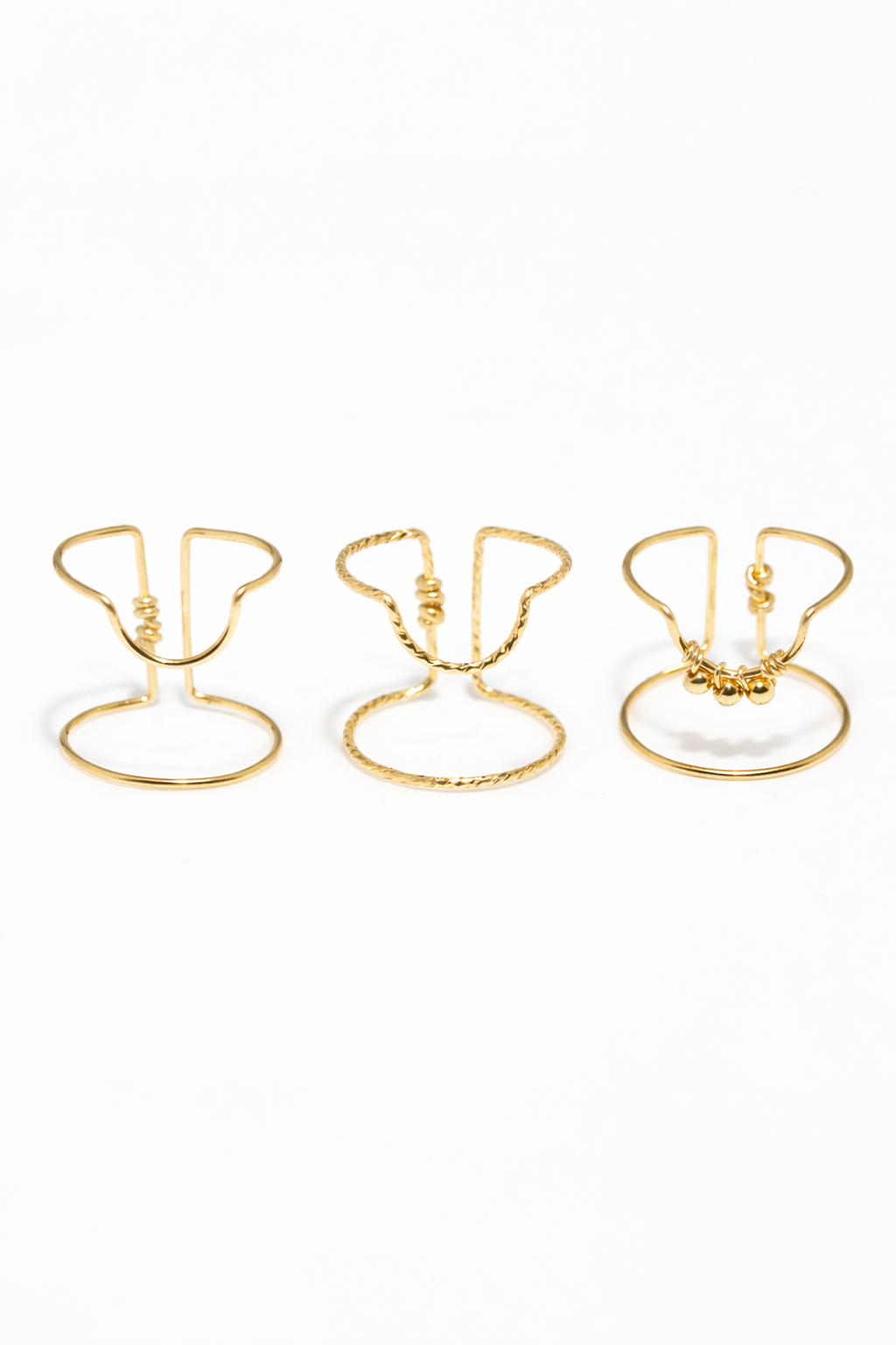 Nail ring trio set