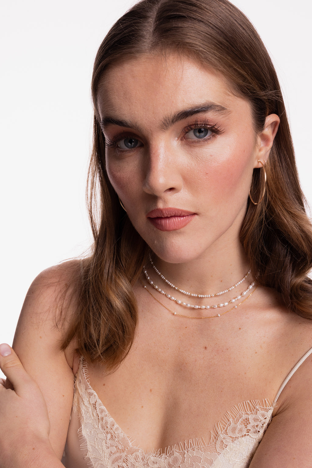 Satellite Necklace-Bracelet - Cultured pearls