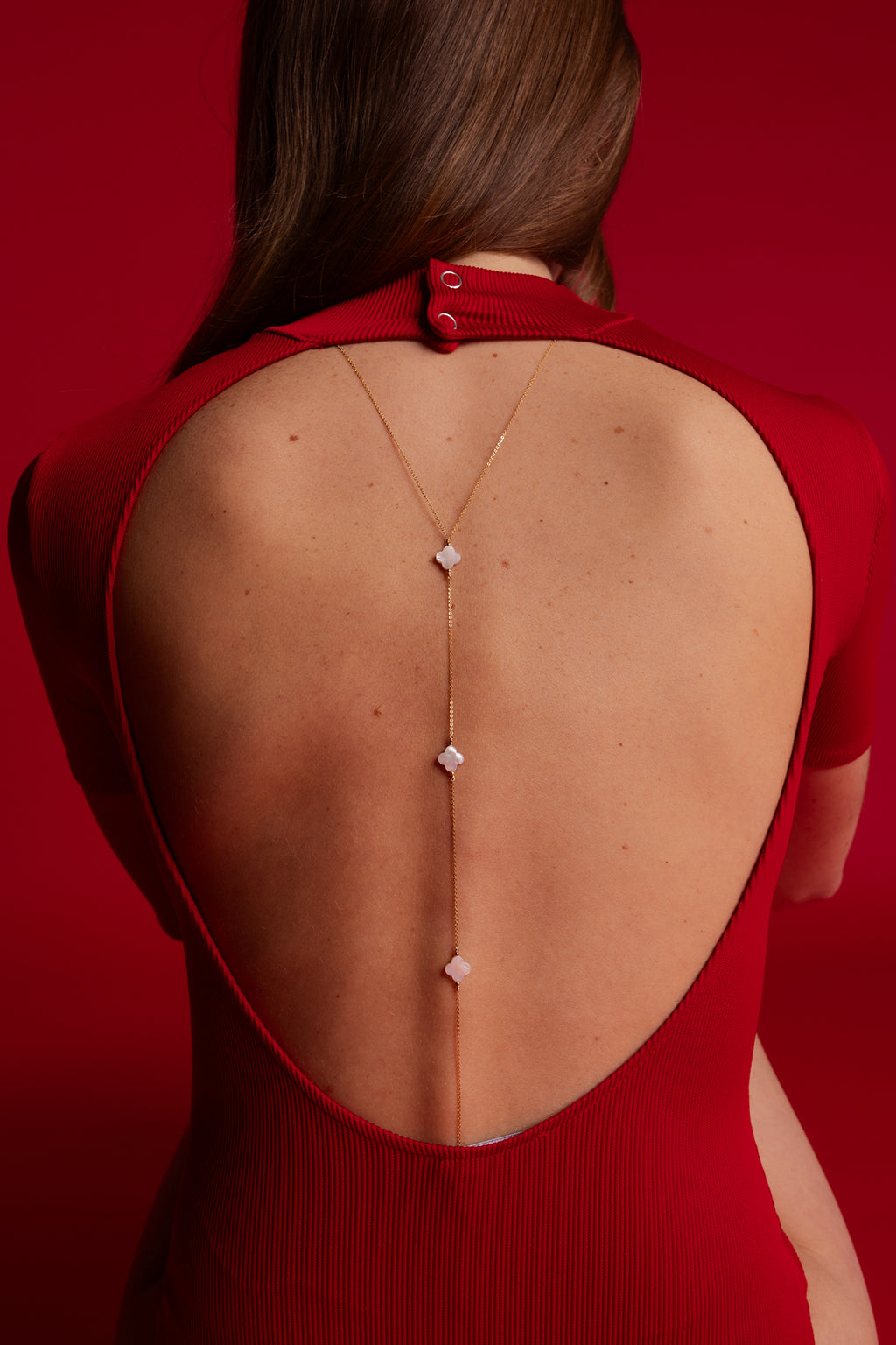 Swan body jewel - White pearl stars