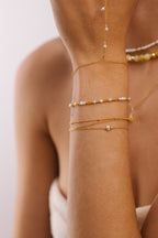 Satellite double chain bracelet