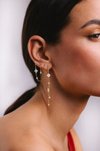 Chain earrings - Cultured pearls