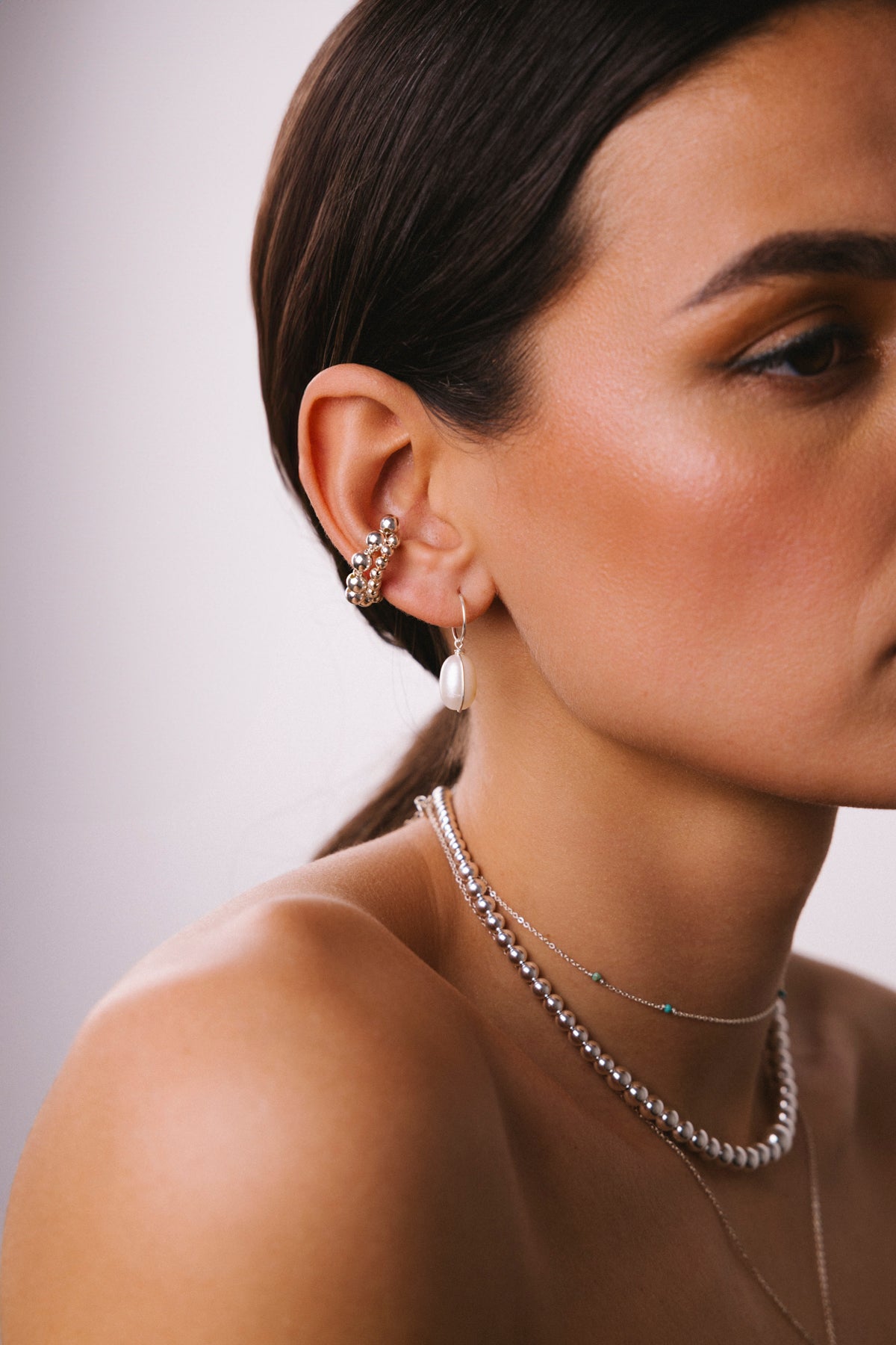 Ear cuffPerlé - Silver