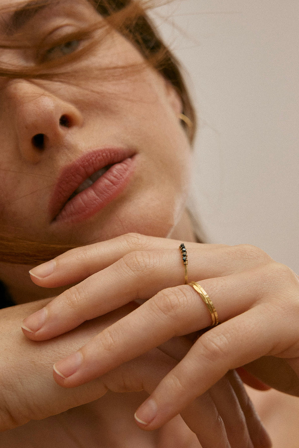 Diffuse hammering ring - Gold 750 ‰