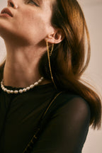 Triple chain ear cuff