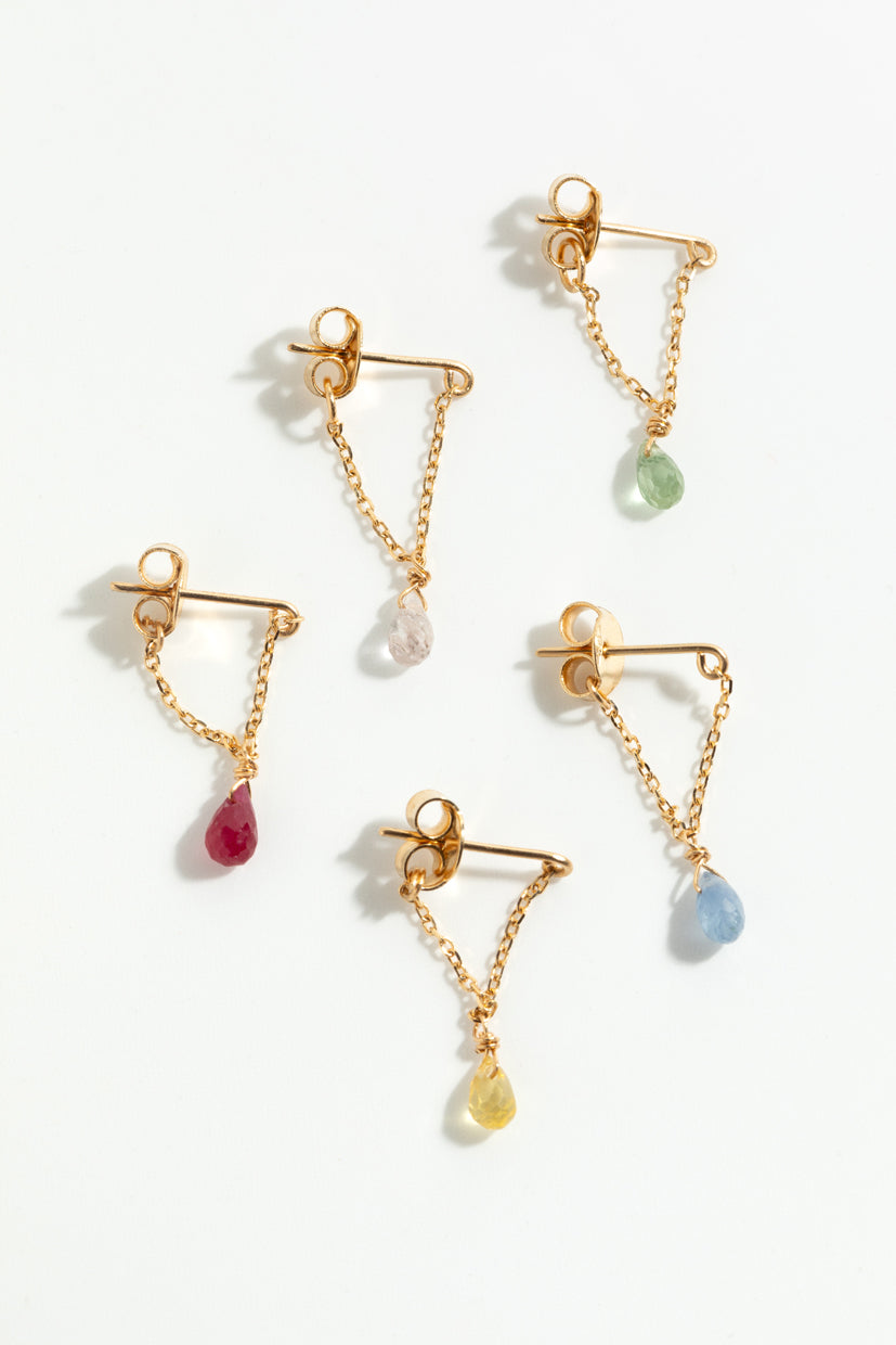 Mia Earring – 750‰ Gold – White Sapphire