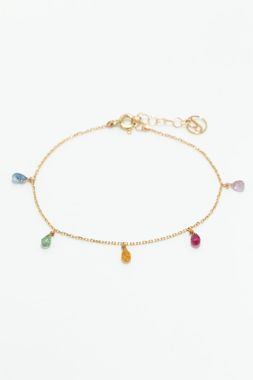 Sofia tassel chain bracelet - 750‰ Gold Sapphire
