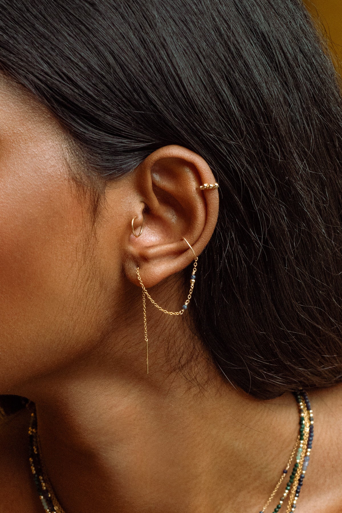 Helix piercing ring - 750‰ Gold