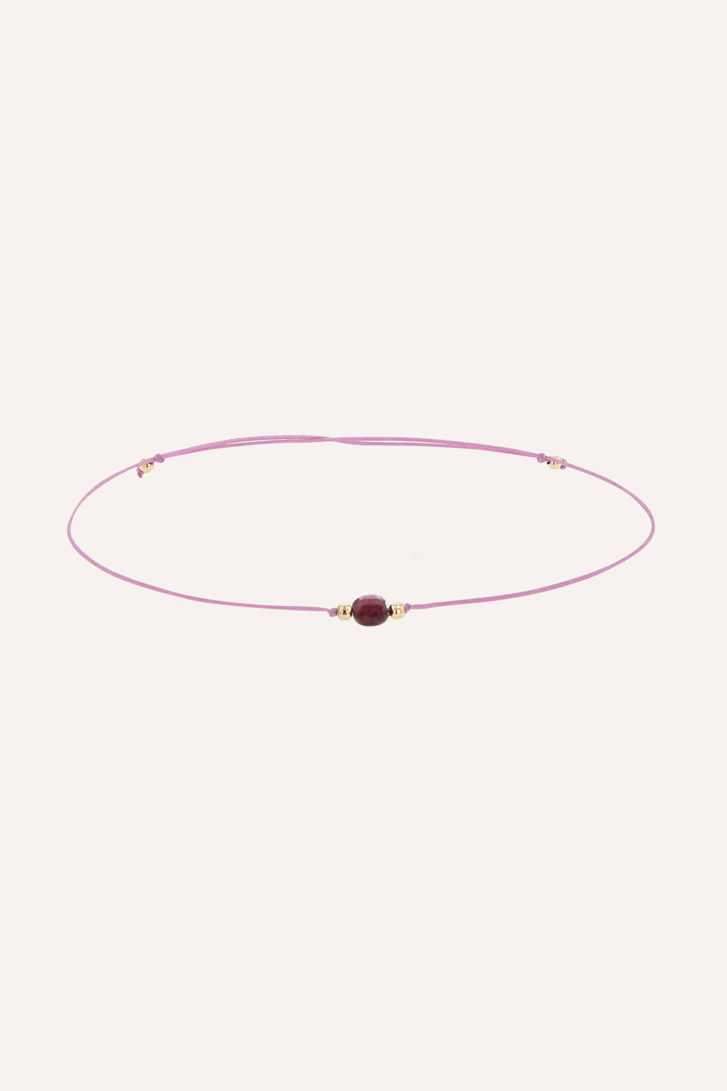 Stella cord bracelet - Garnet