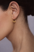 Mini lace hoop earrings
