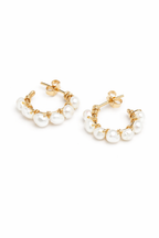 Créoles Bouton - Cultured pearls