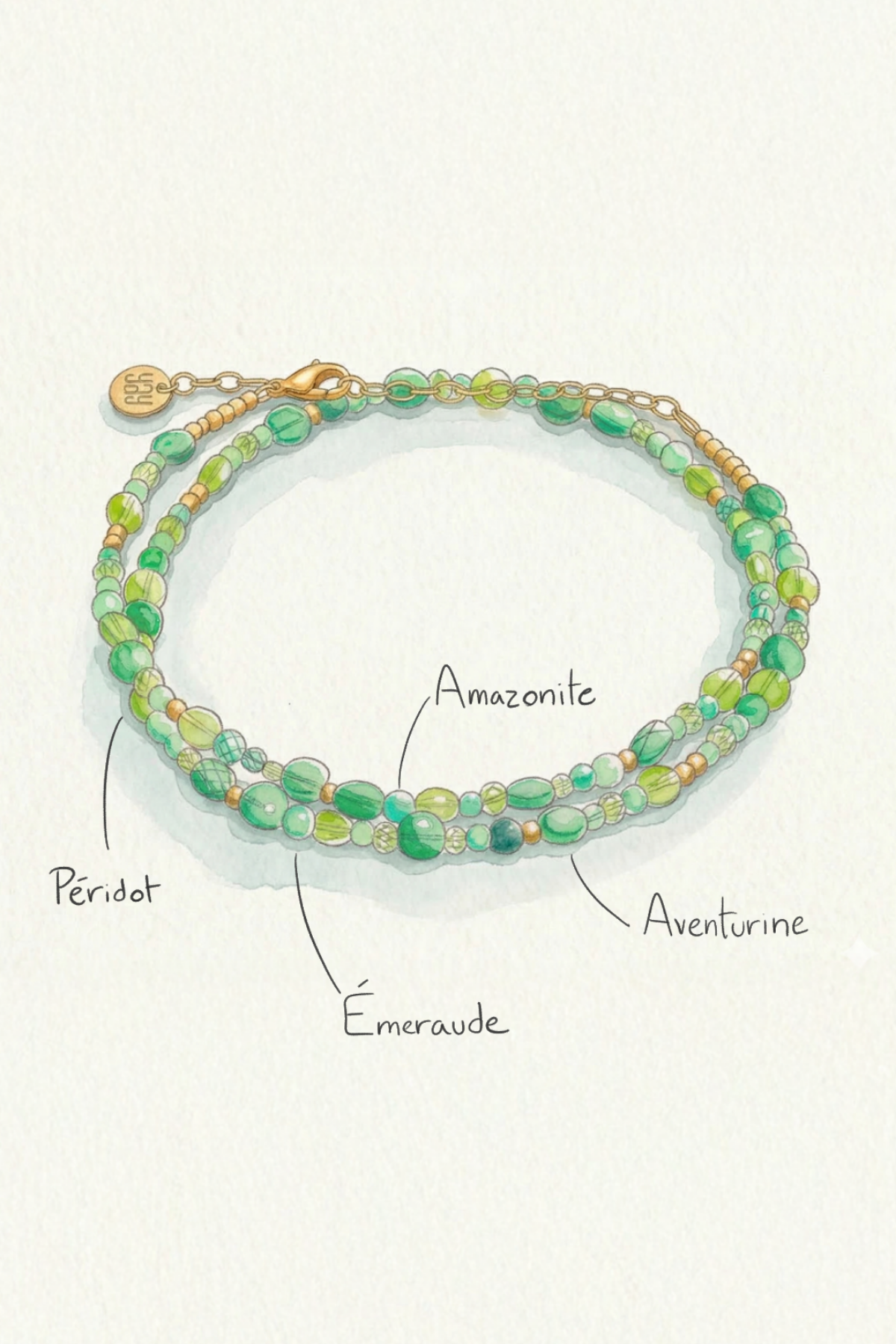 Venus Necklace - Mint Green
