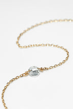 Oriana short necklace - 18k gold with white diamond