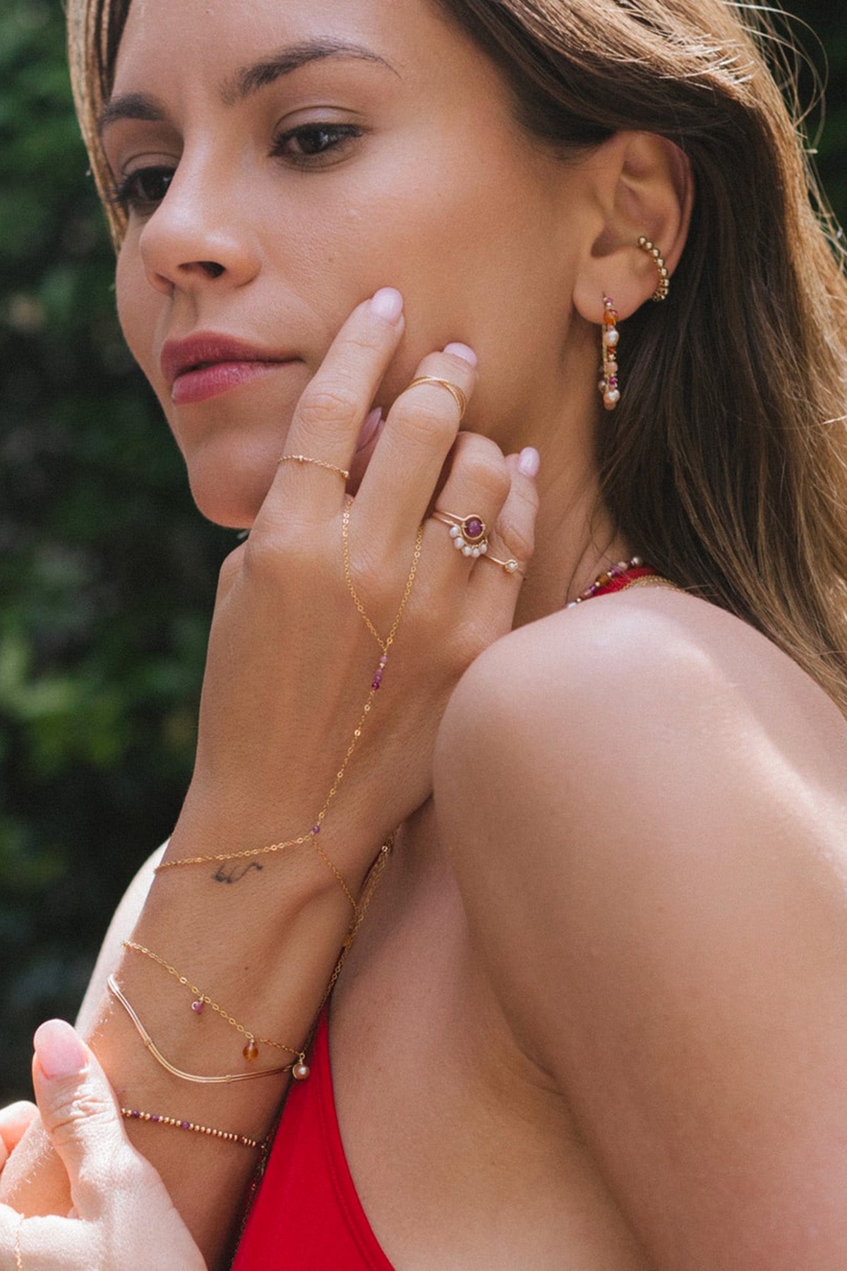 Théa hand jewel - Grenadine