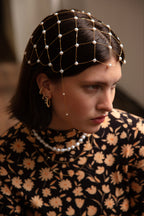 Large beaded hoop earrings
