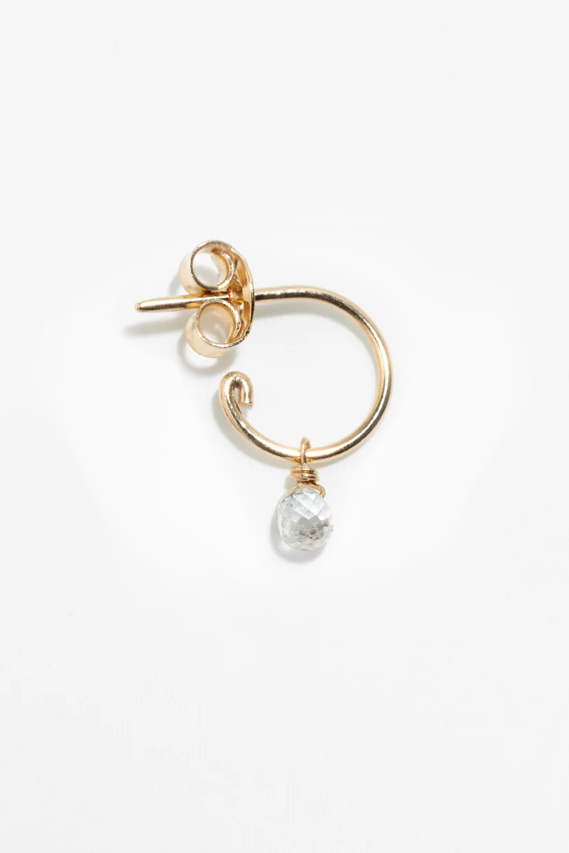 Sia Hoops – 750‰ Gold – White Diamond