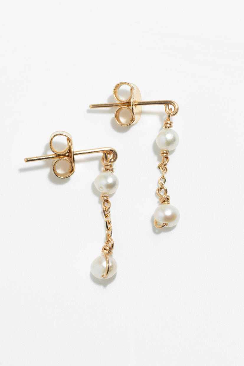 Adélie Studs – 750‰ Gold – Cultured Pearl