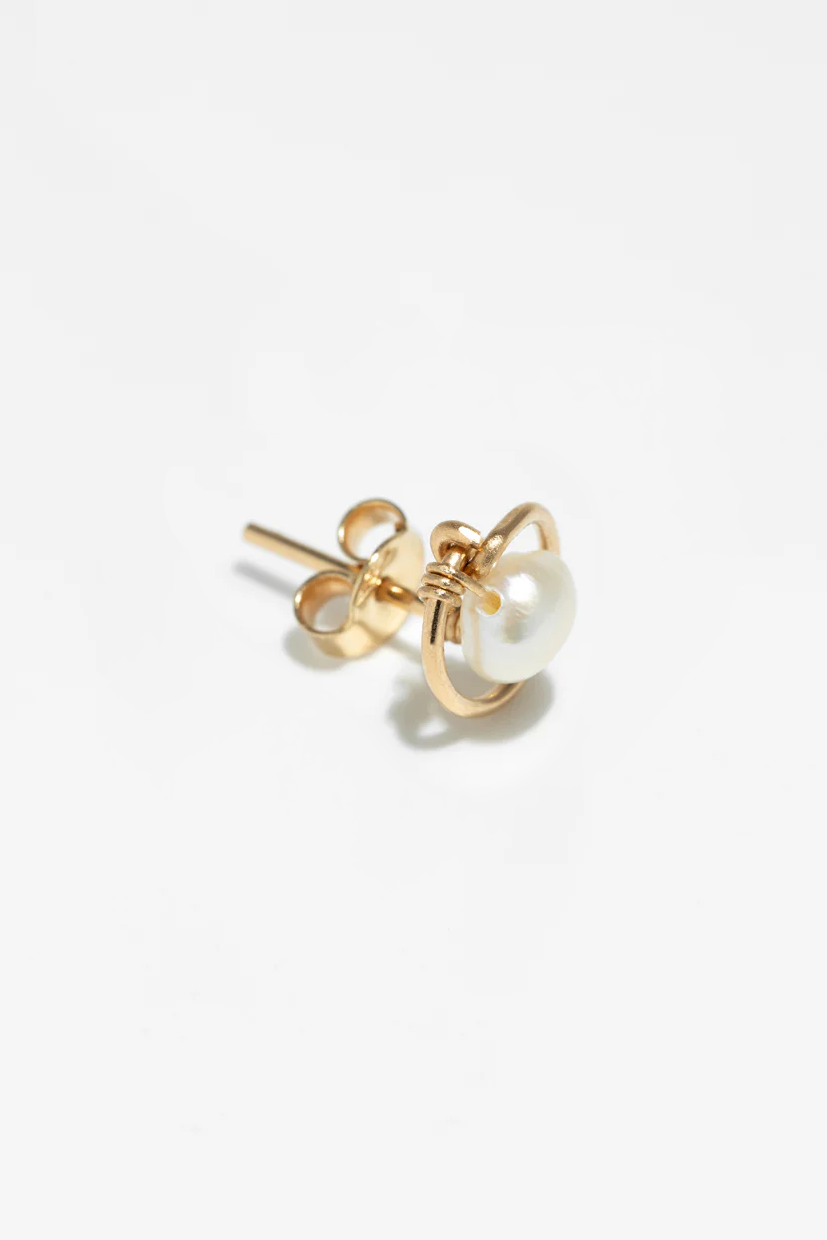 Iris Studs – 750‰ Gold – Cultured Pearl