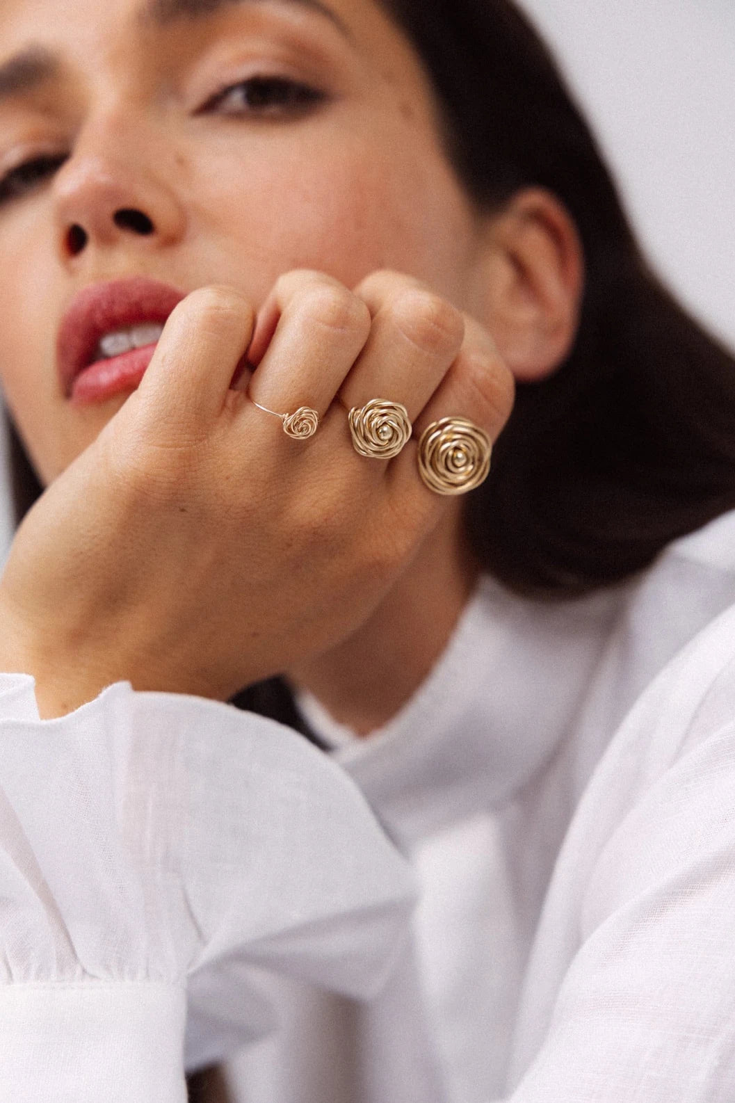 Twisted flower ring