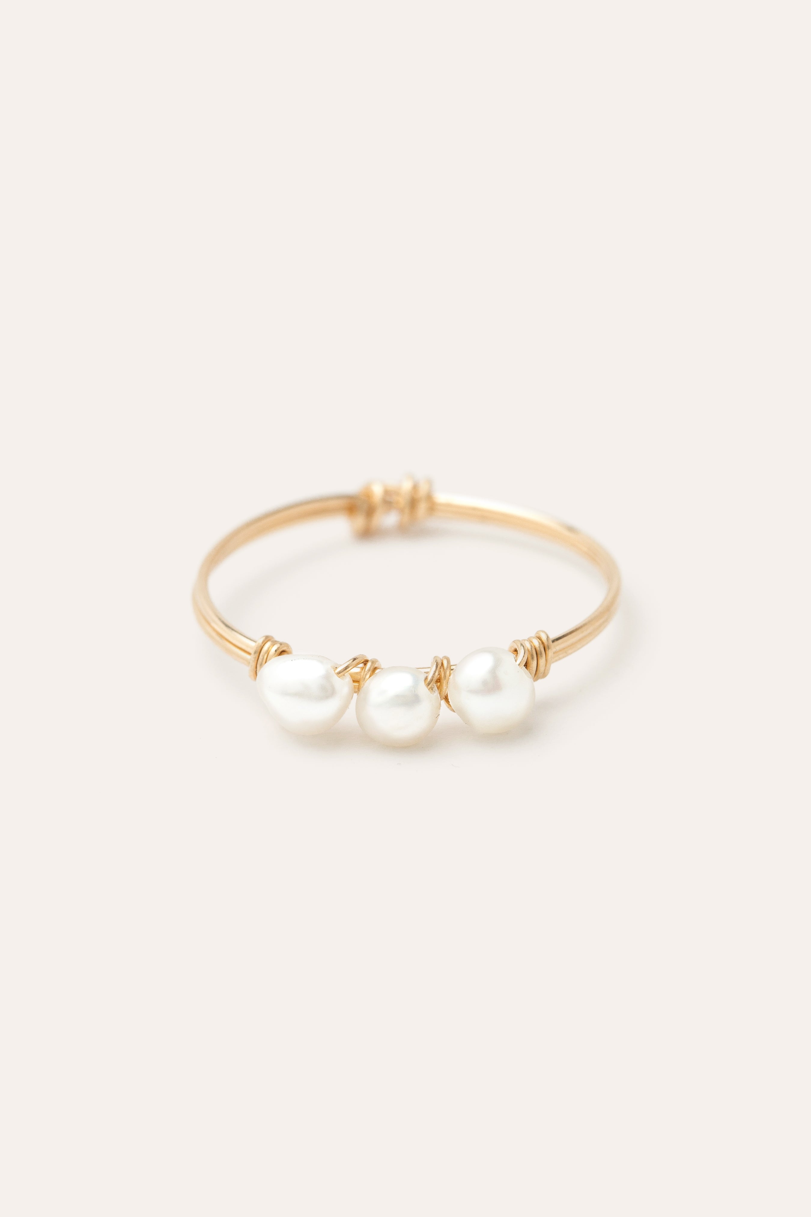 Bague en gold filled et perles de culture waterproof 
