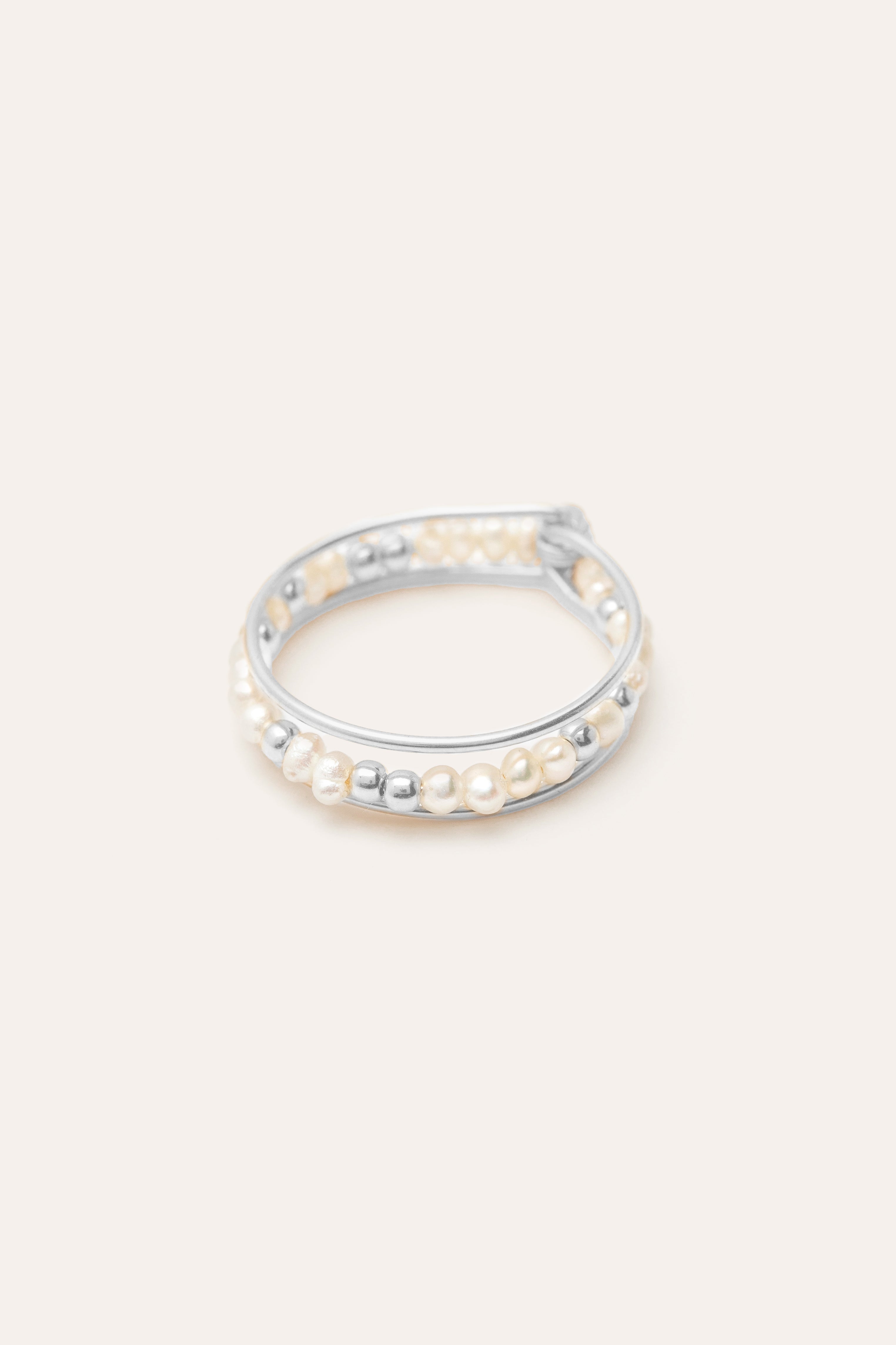 Queen Ring - Cultured Pearls - Silver