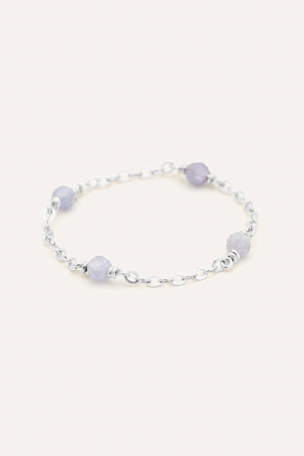 Satellite Chain Ring - Tanzanite - Silver