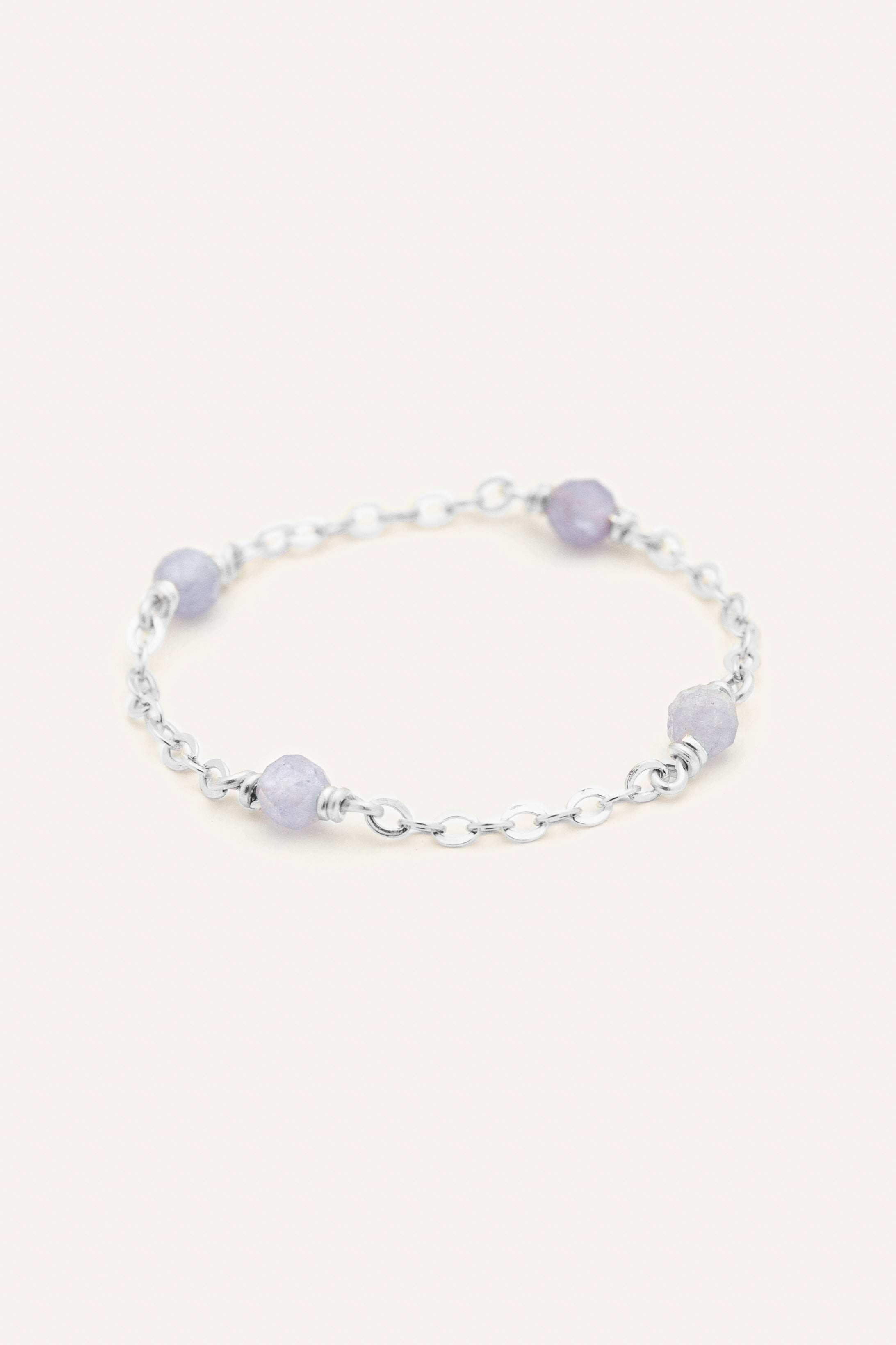 Satellite Chain Ring - Tanzanite - Silver