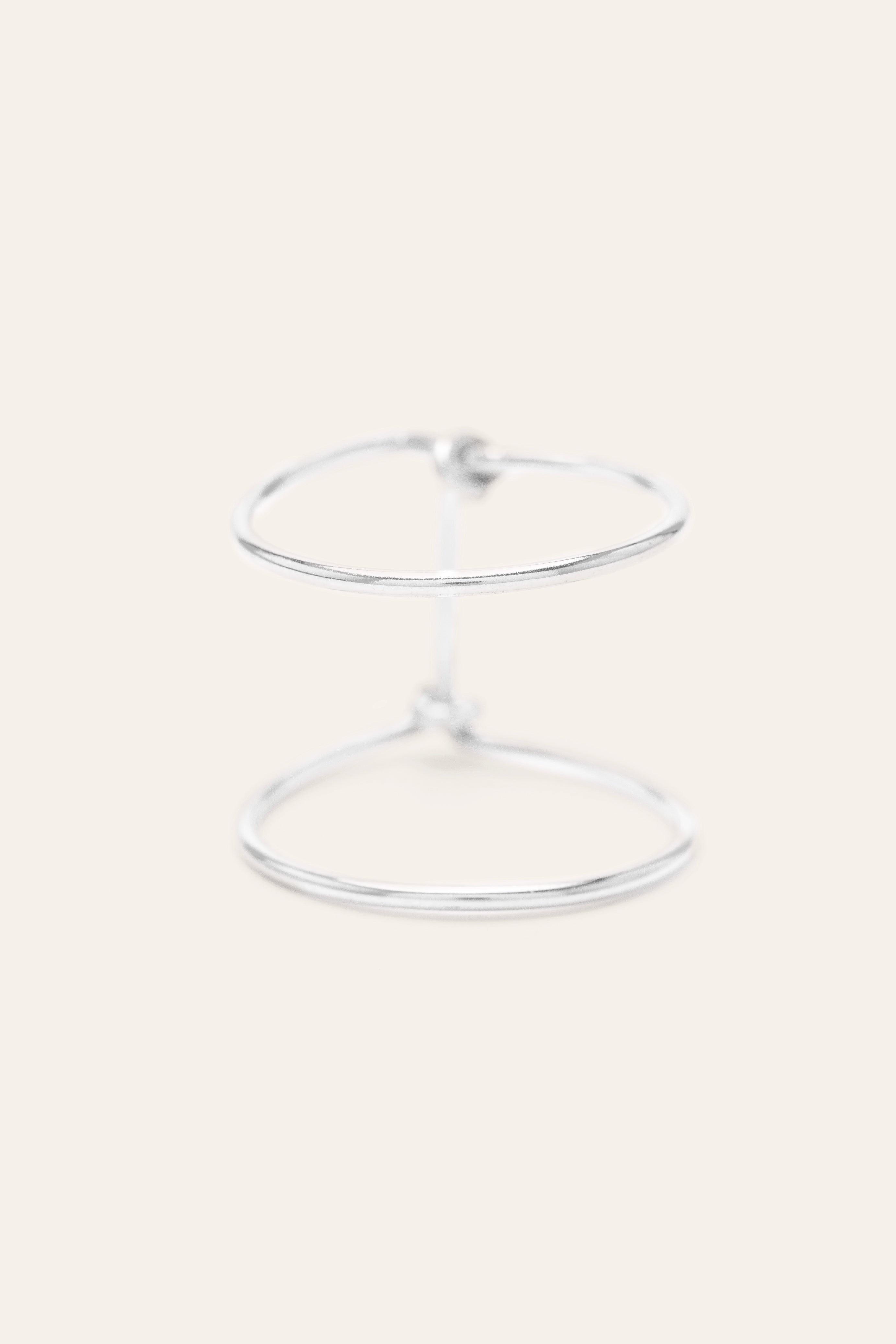 Essentiel double ring - Silver