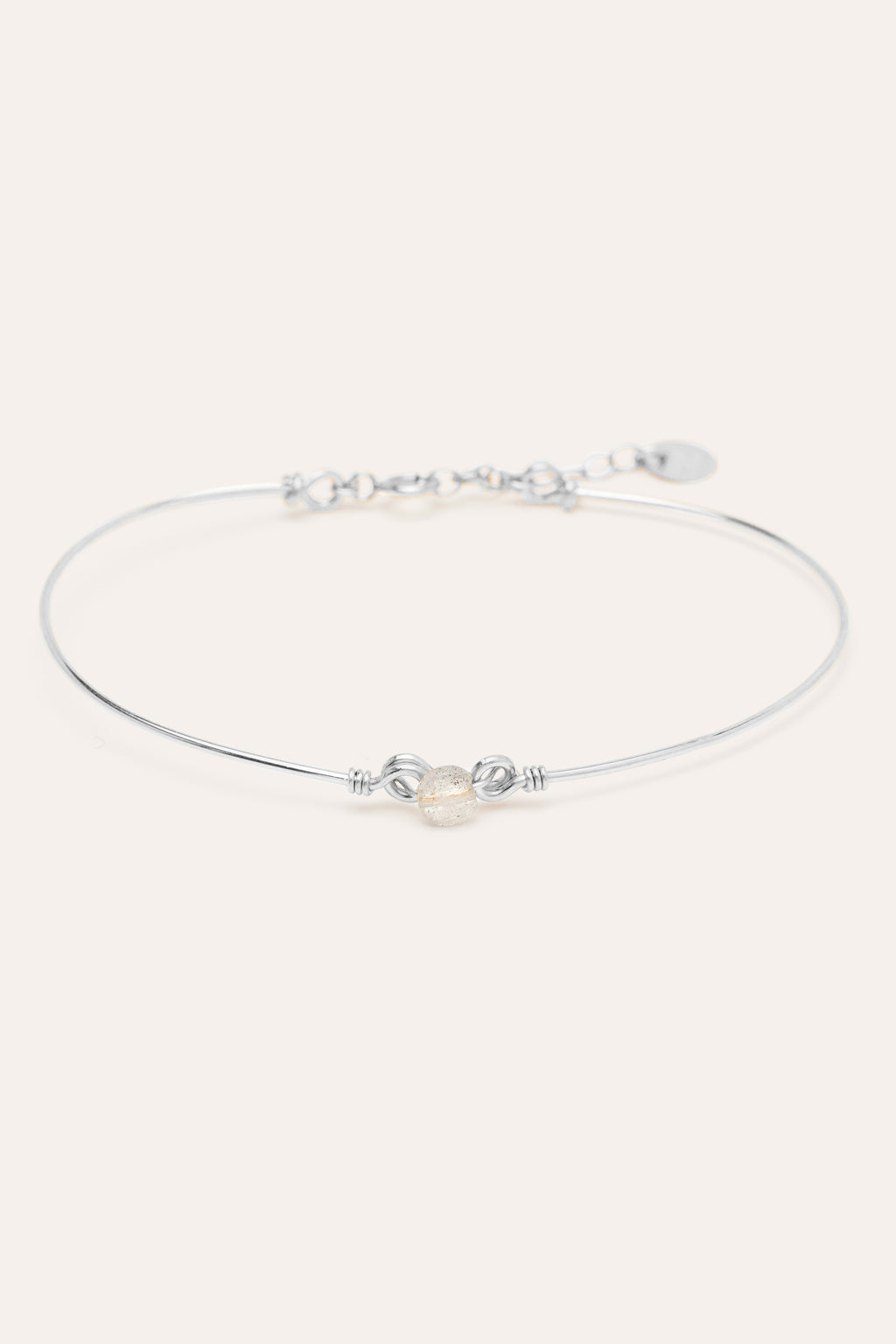 Moon Cycle Wedding Band - Moonstone