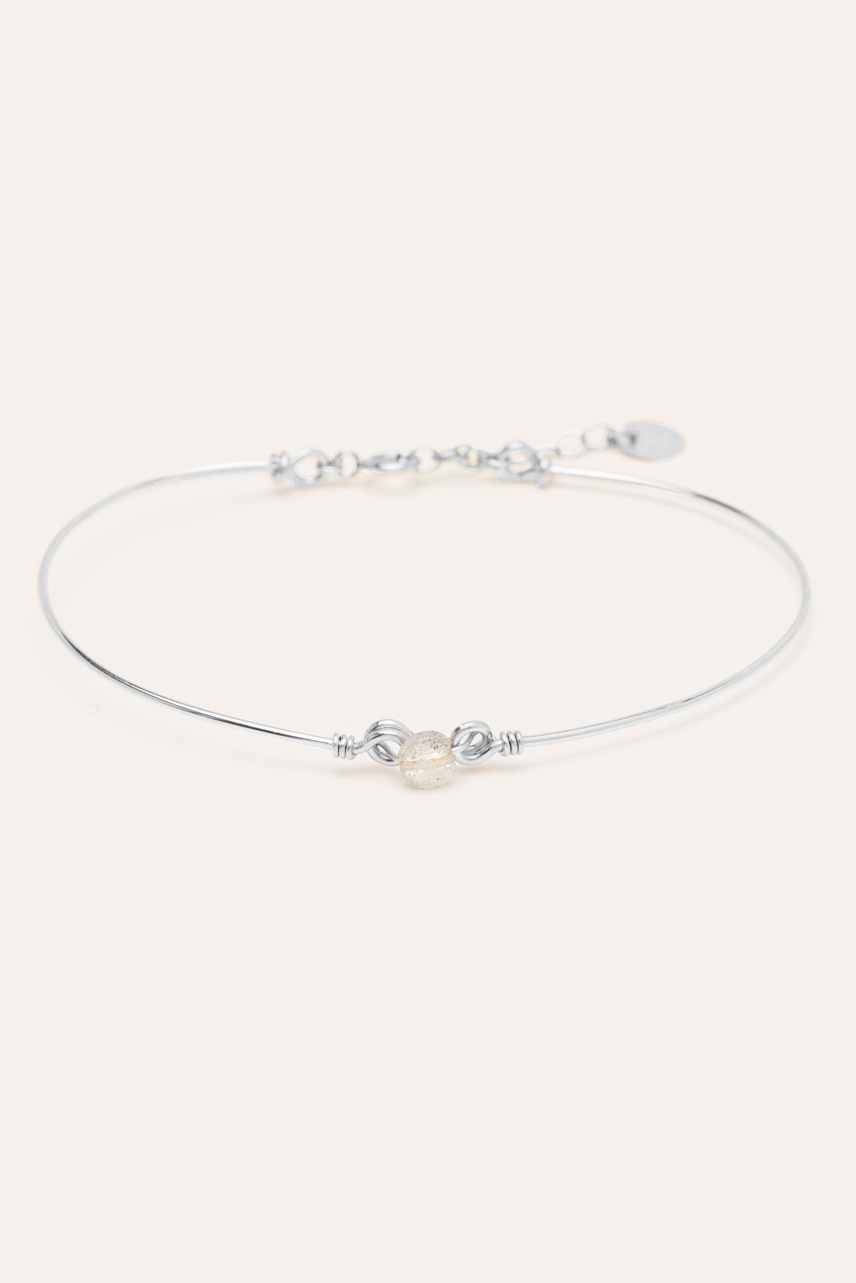 Moon Cycle Wedding Band - Moonstone