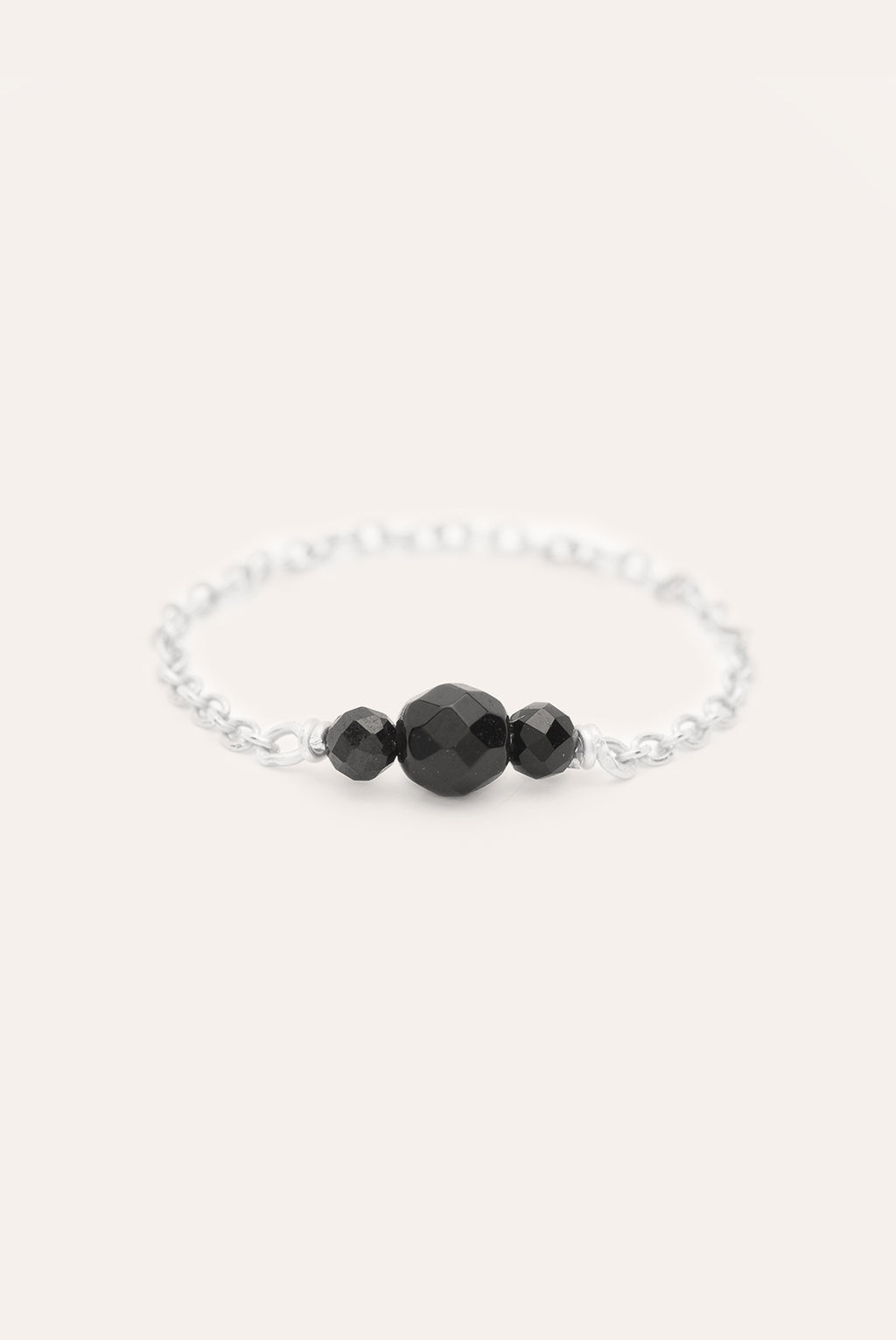 Chain ring - faceted stones
