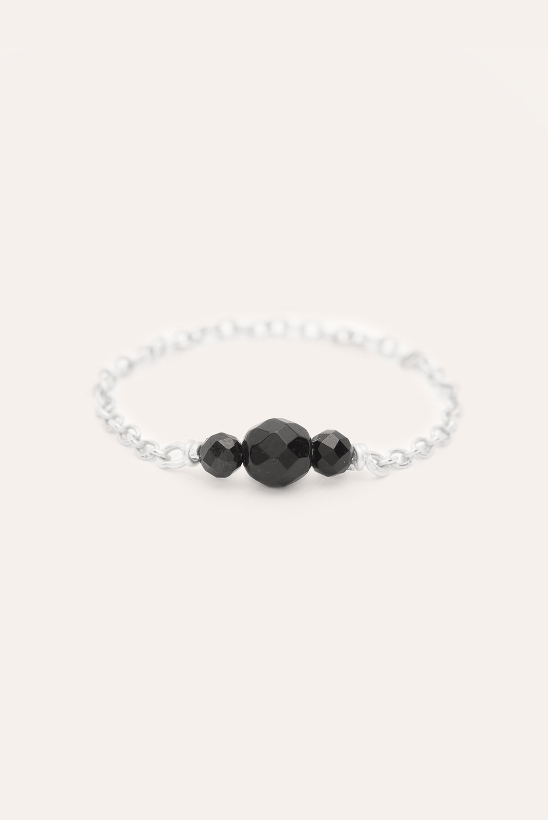 Chain ring - faceted stones