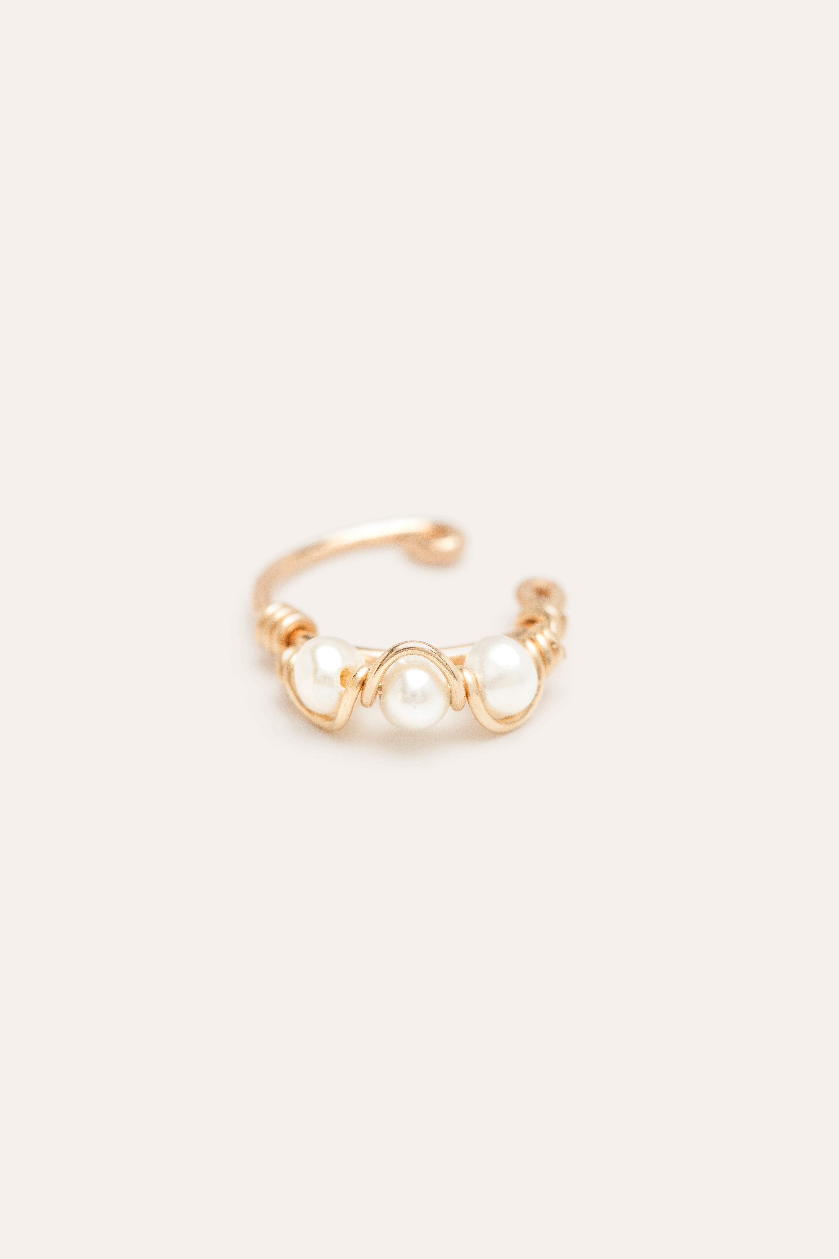 Fake Wave piercing - Cultured pearls
