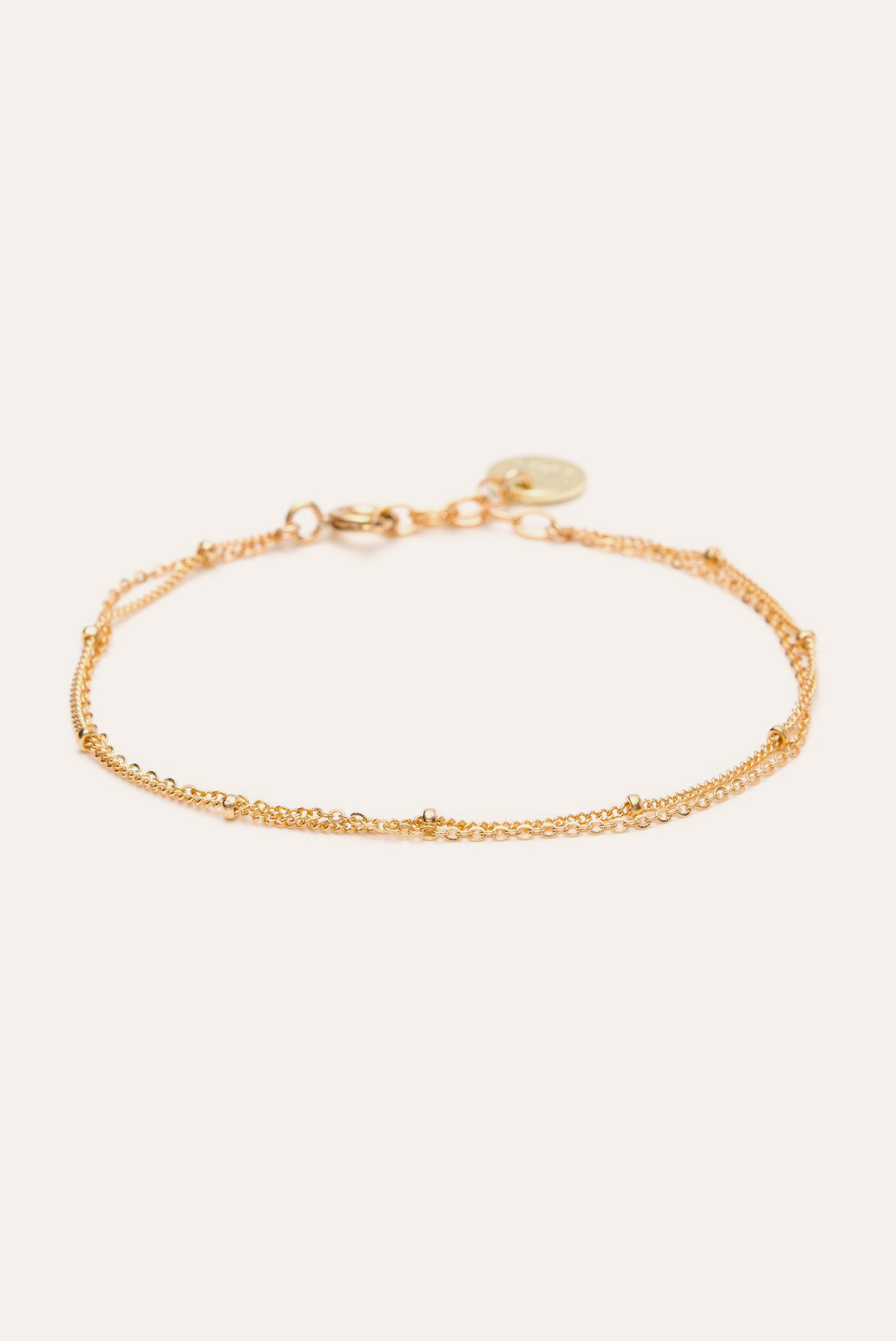 Satellite double chain bracelet