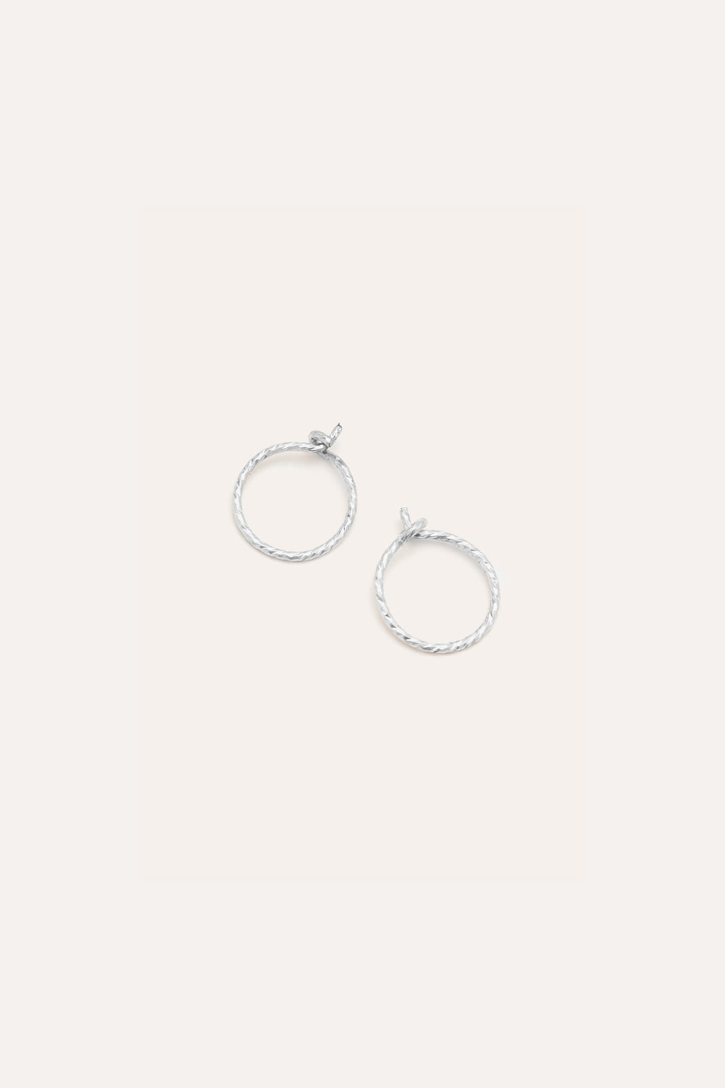 Mini sparkle creoles - Silver